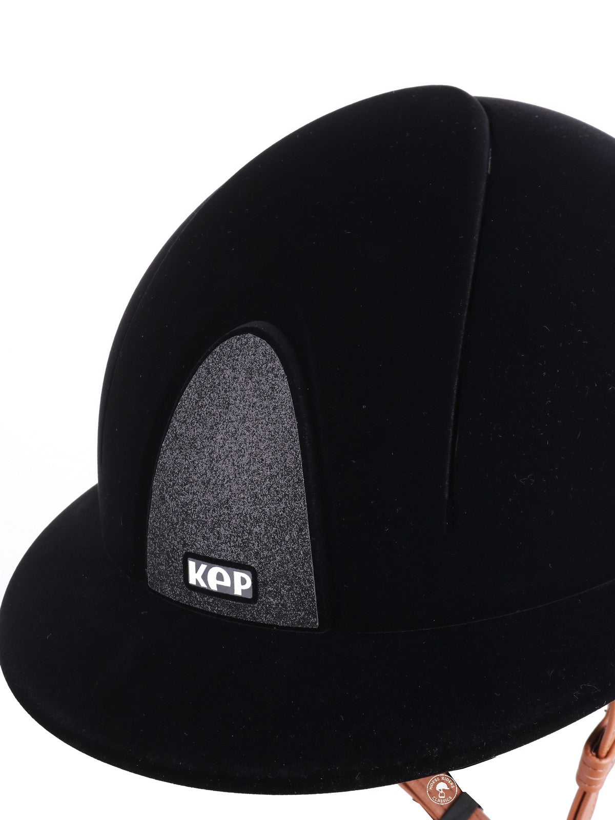 Kep Italia Paardrijhelm Smart Nova Velvet Polo Klep Star Insert Beige Kinband