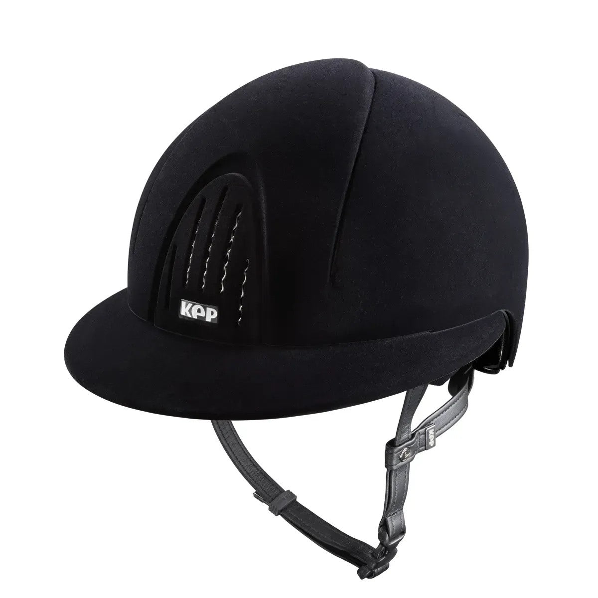 Kep Italia Paardrijhelm Smart Nova Velvet Polo Klep Zwart