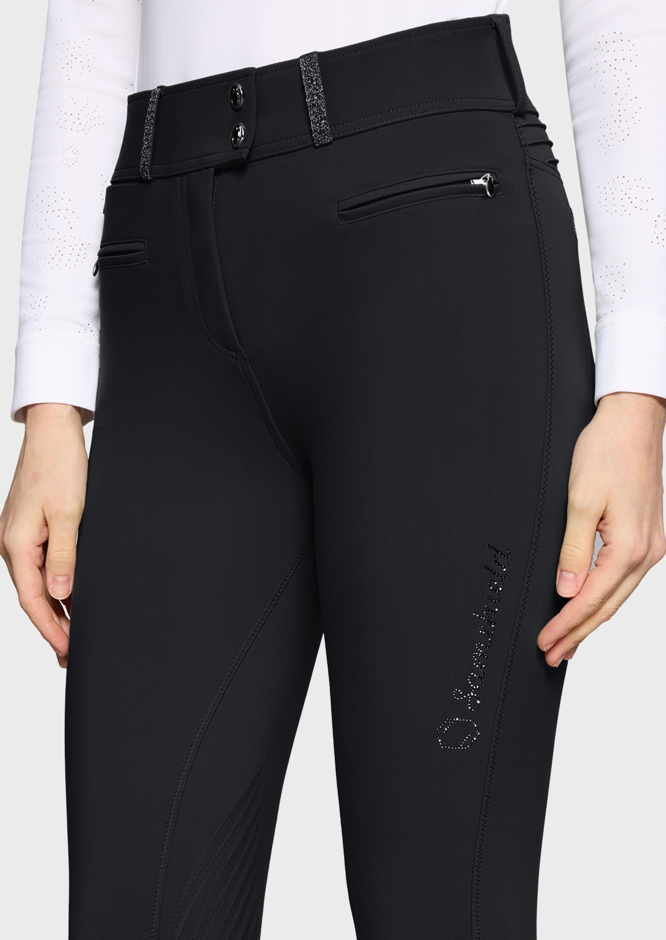 Samshield Rijbroek Full Grip Dames Claranova Extra Hoge Band Zwart