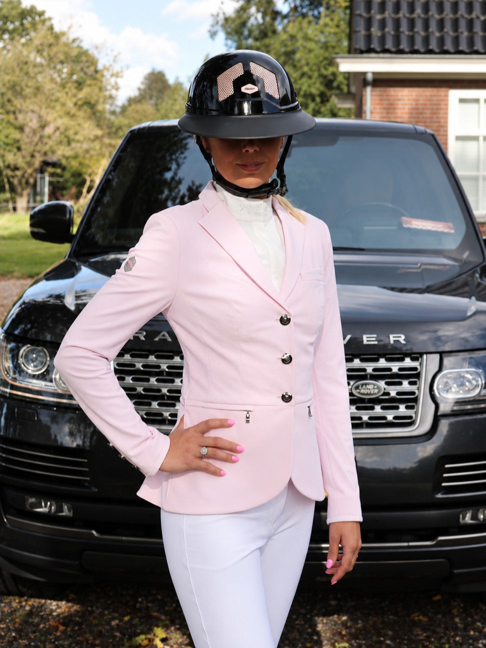 Samshield Paardrijjasje Dames Victorine Crystal Fabric Cosmic Pink