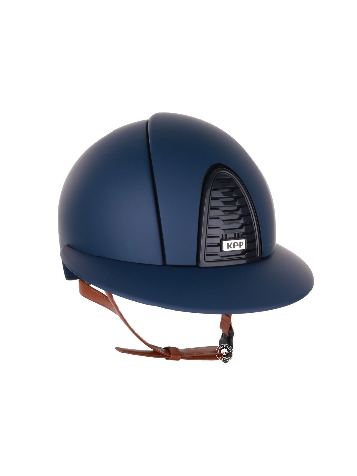 Kep Italia Paardrijhelm Cromo 2.0 Matt Polo Klep Blauw RAW Frame Beige Kinband