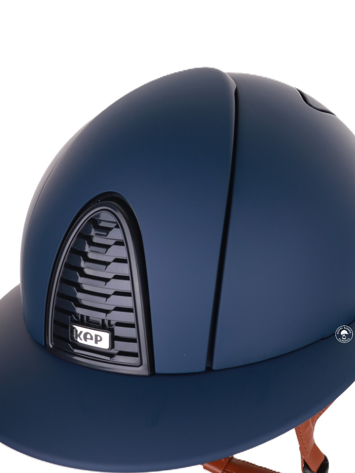 Kep Italia Riding Helmet Cromo 2.0 Matt Polo Peak Blue RAW Frame Beige Chin Strap