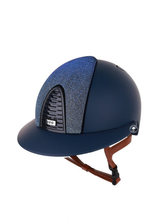 Kep Italia Riding Helmet Cromo 2.0  Matt Polo Peak Blue RAW Frame Galassia Light Blue Insert Beige Chin Strap