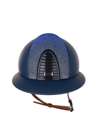 Kep Italia Riding Helmet Cromo 2.0  Matt Polo Peak Blue RAW Frame Galassia Light Blue Insert Beige Chin Strap