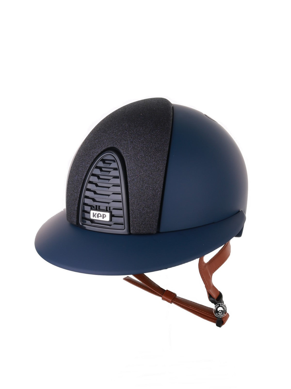 Kep Italia Riding Helmet Cromo 2.0 Matt Polo Peak Blue RAW Frame Star Blue Insert Beige Chin Strap