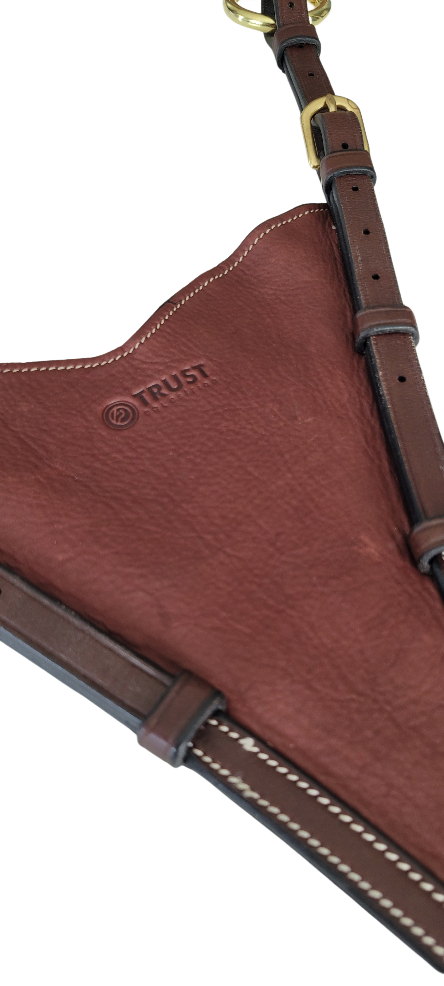 TRUST Milano closed martingale attachment Soft BIB golden buckles Brown