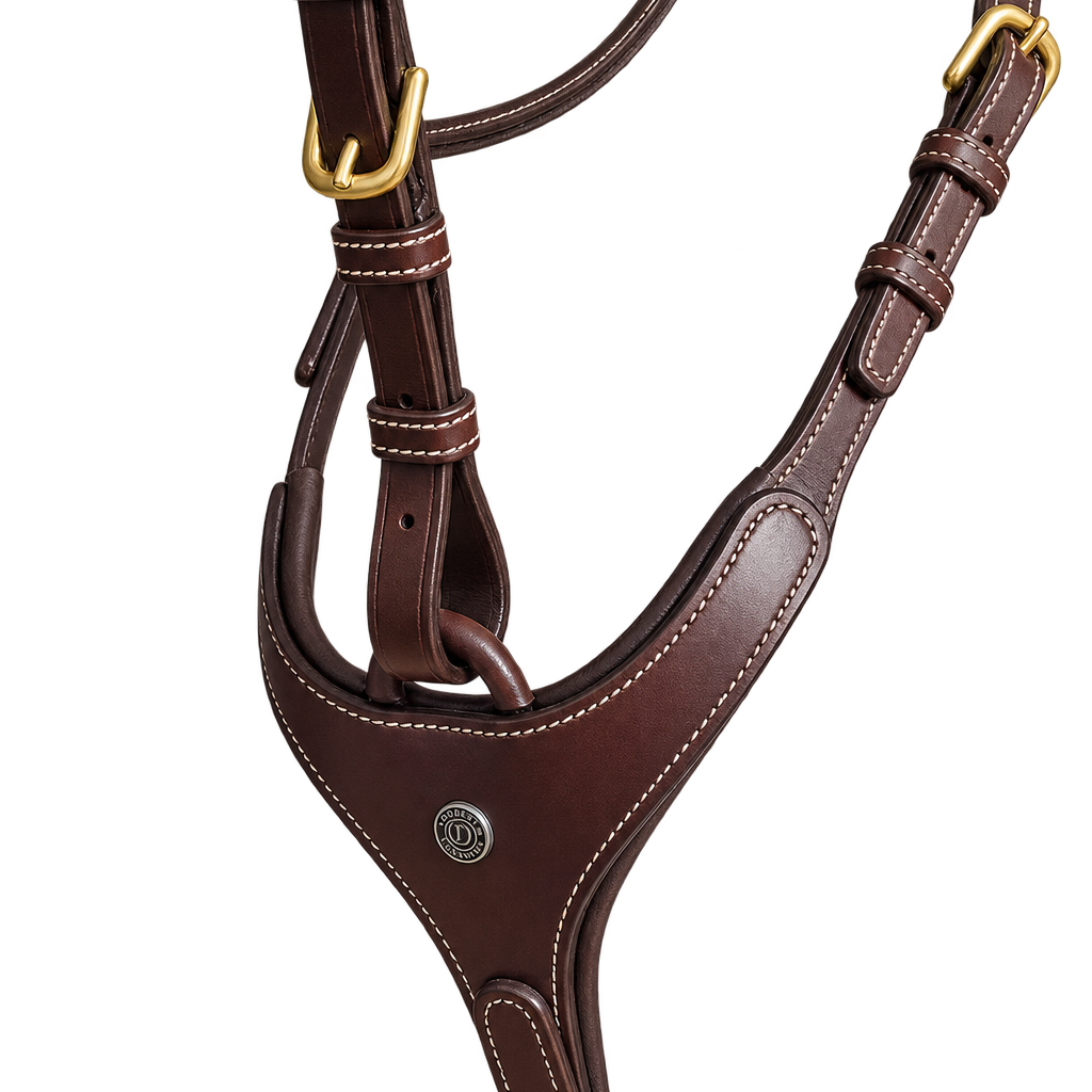 LJ Leathers Pro Selected Heritage Martingaal bruin-goud