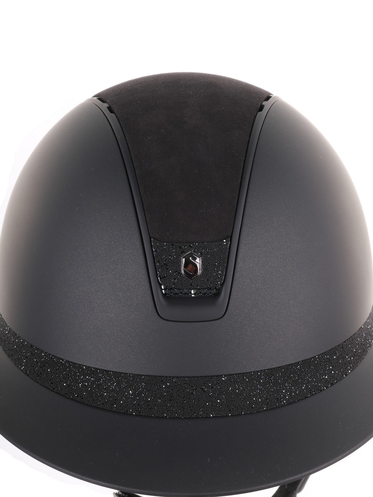 Samshield 2.0 Paardrijhelm Miss Shield Shadowmatt Alcantara Crystal Blazon FB Zwart