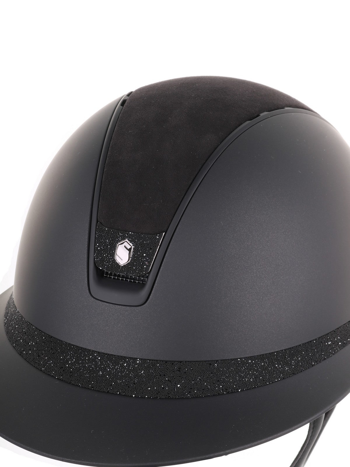 Samshield 2.0 Paardrijhelm Miss Shield Shadowmatt Alcantara Crystal Blazon FB Zwart