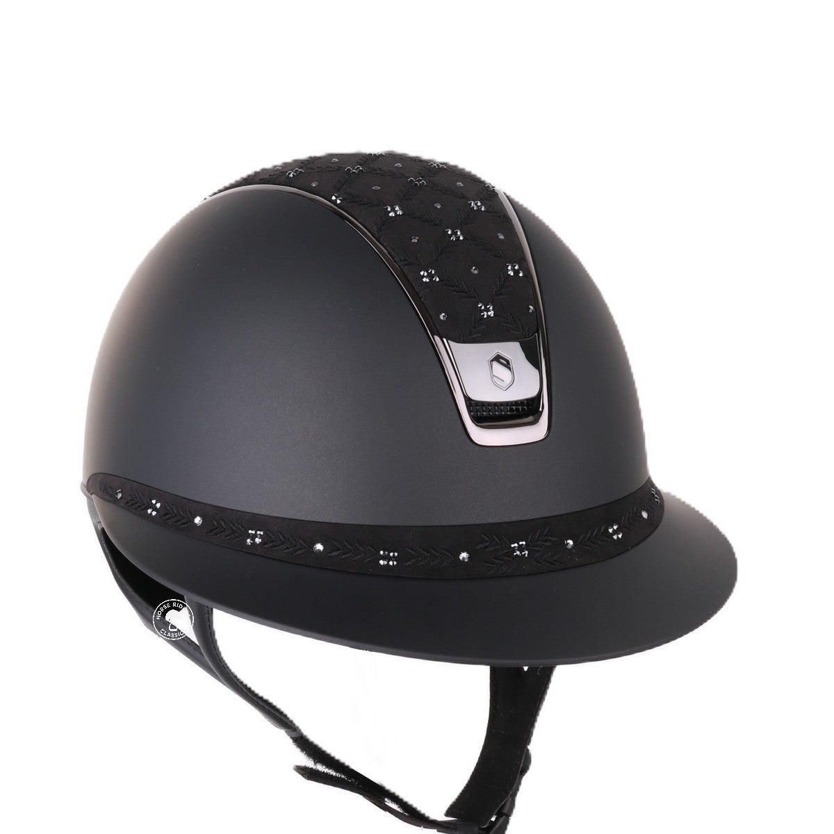 Samshield 2.0 Paardrijhelm Miss Shield Shadowmatt Royal Flower Zwart Zwart