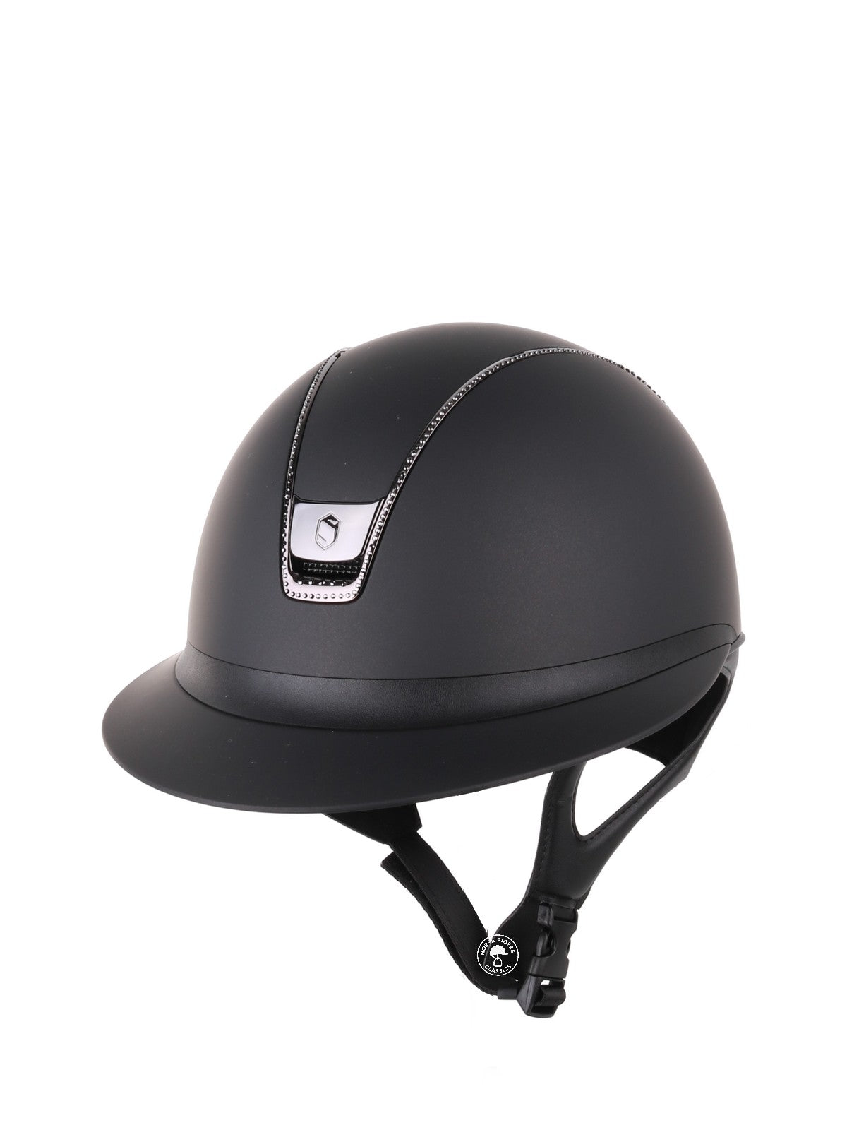 Samshield 2.0 Miss Shield shadowmatt riding helmet Black Chrome 300 crystals Black