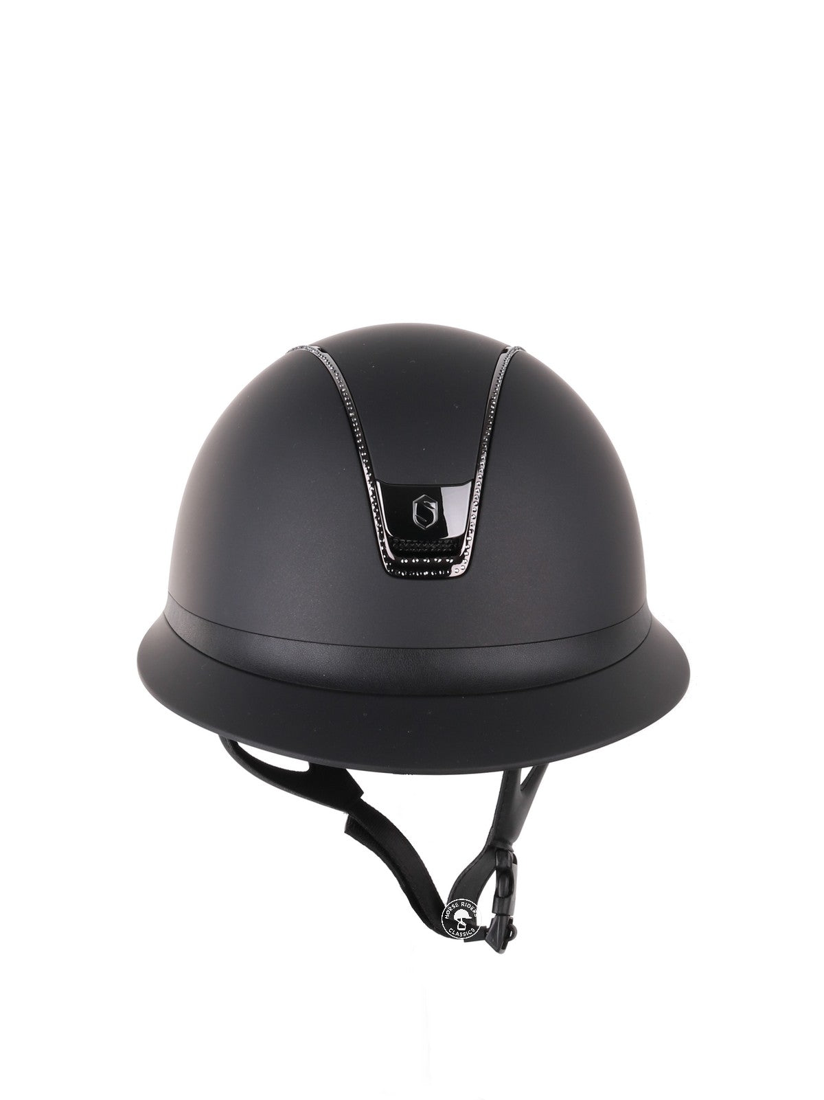 Samshield 2.0 Paardrijhelm Miss Shield Shadowmatt Black Chrome 300 crystals Zwart