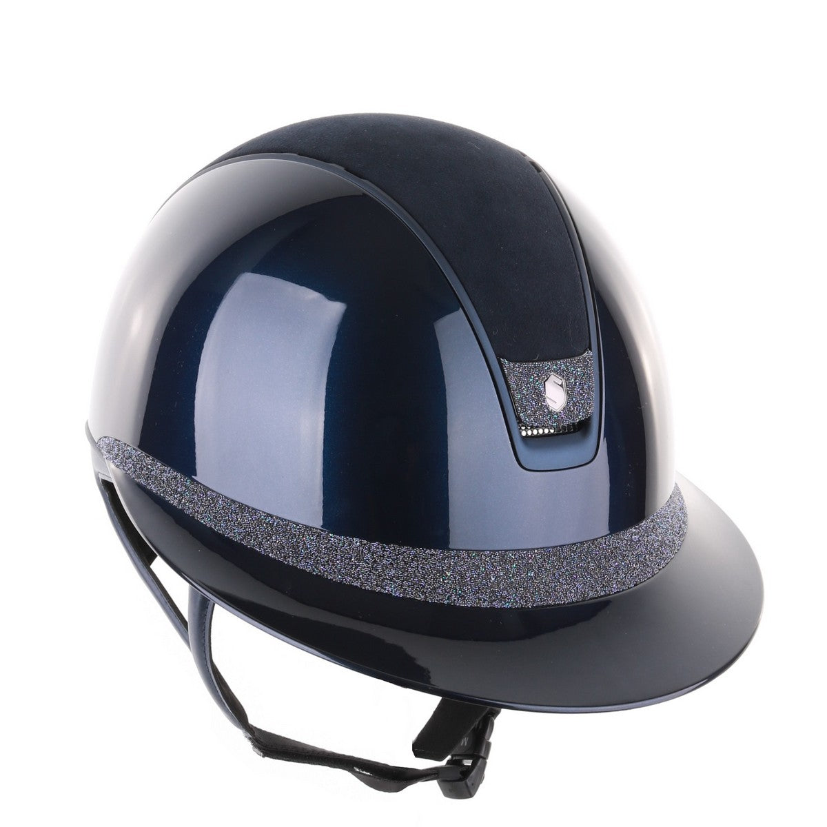 Samshield 2.0 Paardrijhelm Miss Shield Shadowglossy Navy Crystal Blazon FB Paradise Shine Navy