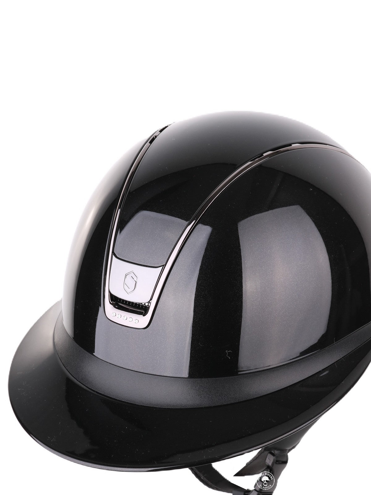 Samshield 2.0 Paardrijhelm Miss Shield Shadowglossy 5 Crystals Zwart