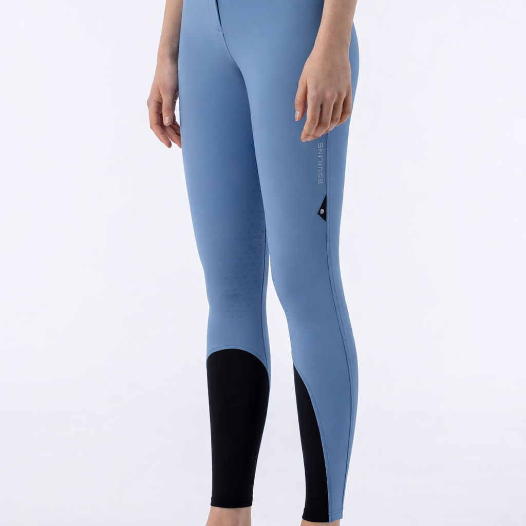 Equiline rijbroek dames full grip hoge band Edisonfh Provincial Blue Provincial Blue