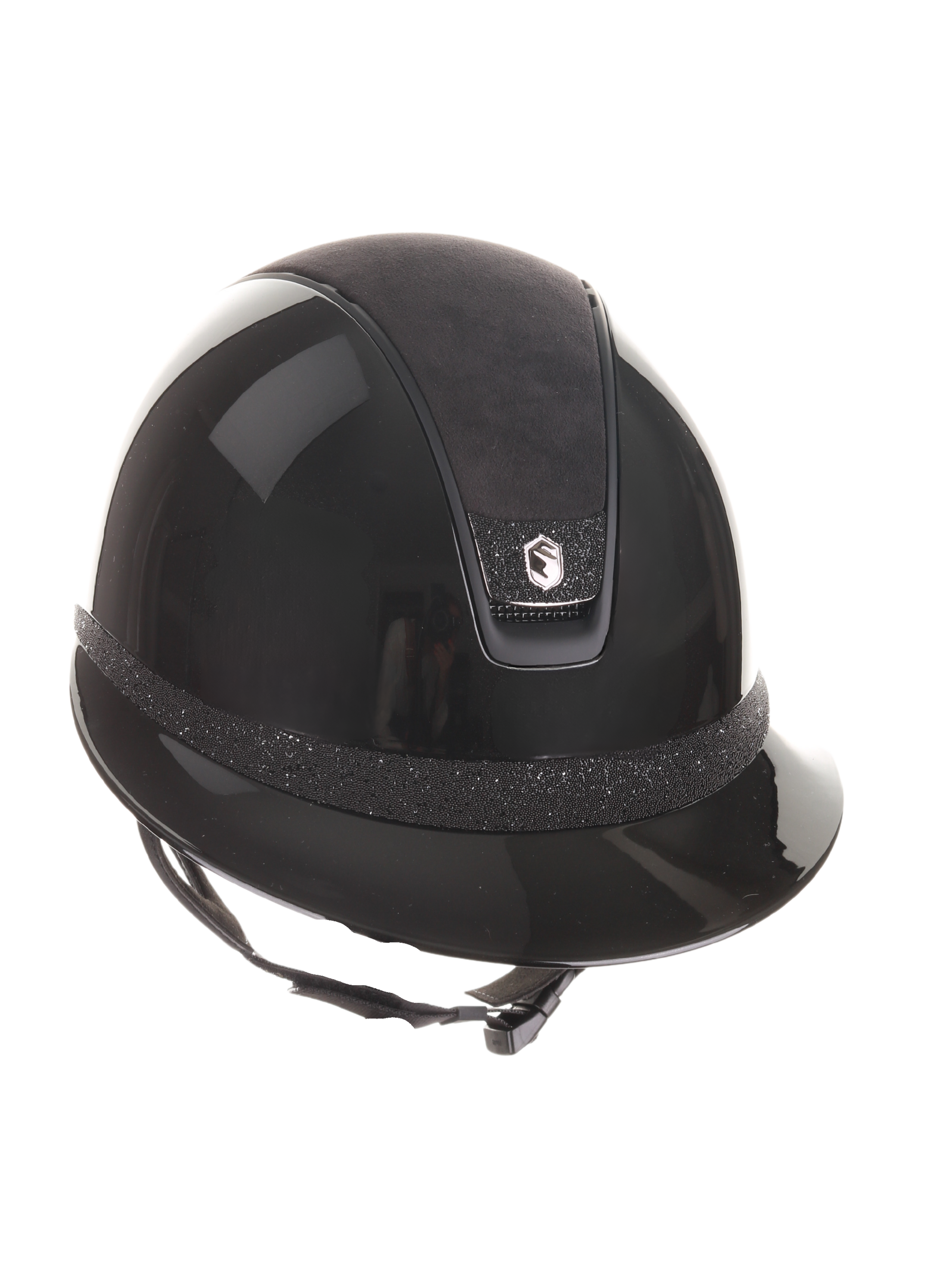 Samshield 2.0 Paardrijhelm Miss Shield Shadowglossy Crystal Blazon Frontal Band Zwart
