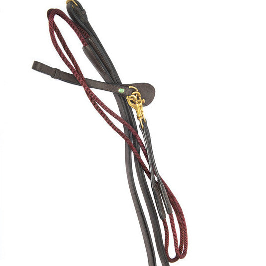 LJ Leathers Slofteugel Leder met koord Bruin