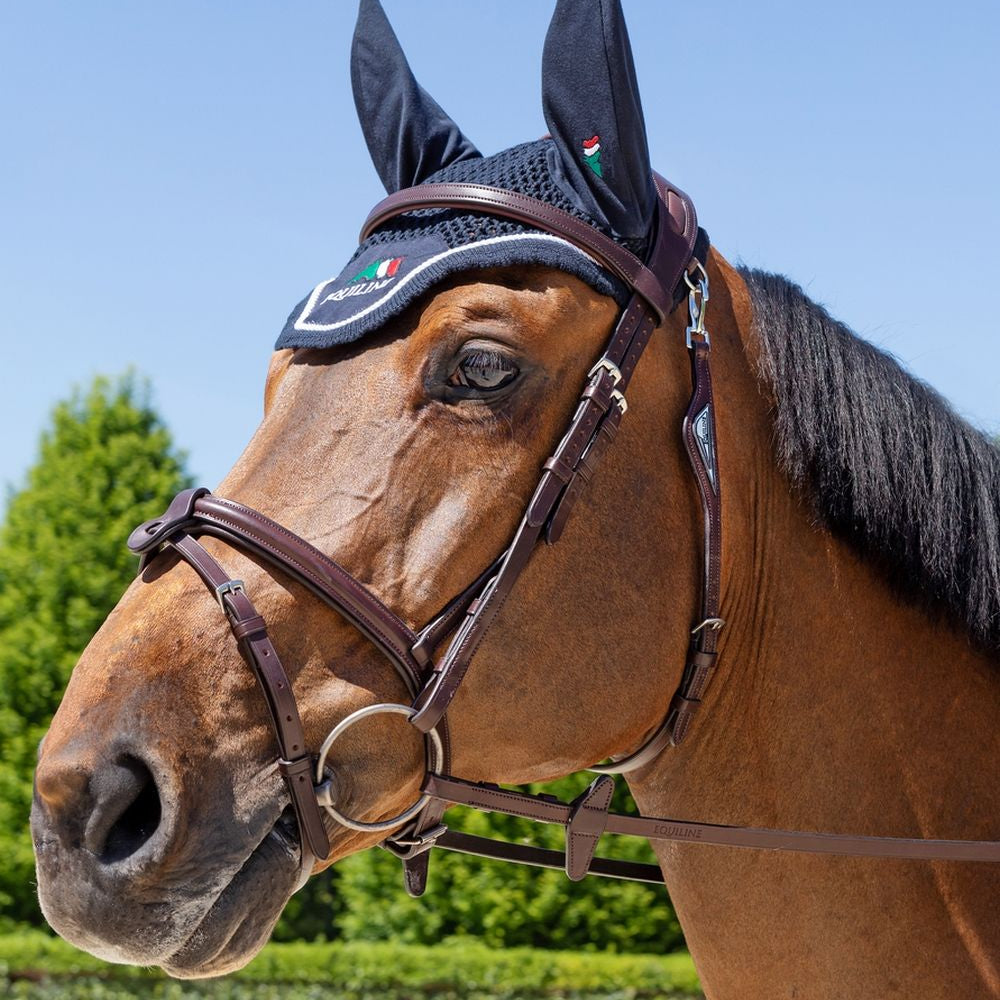 Equiline Hoofdstel Anatomisch gecombineerde neusriem Bruin Full