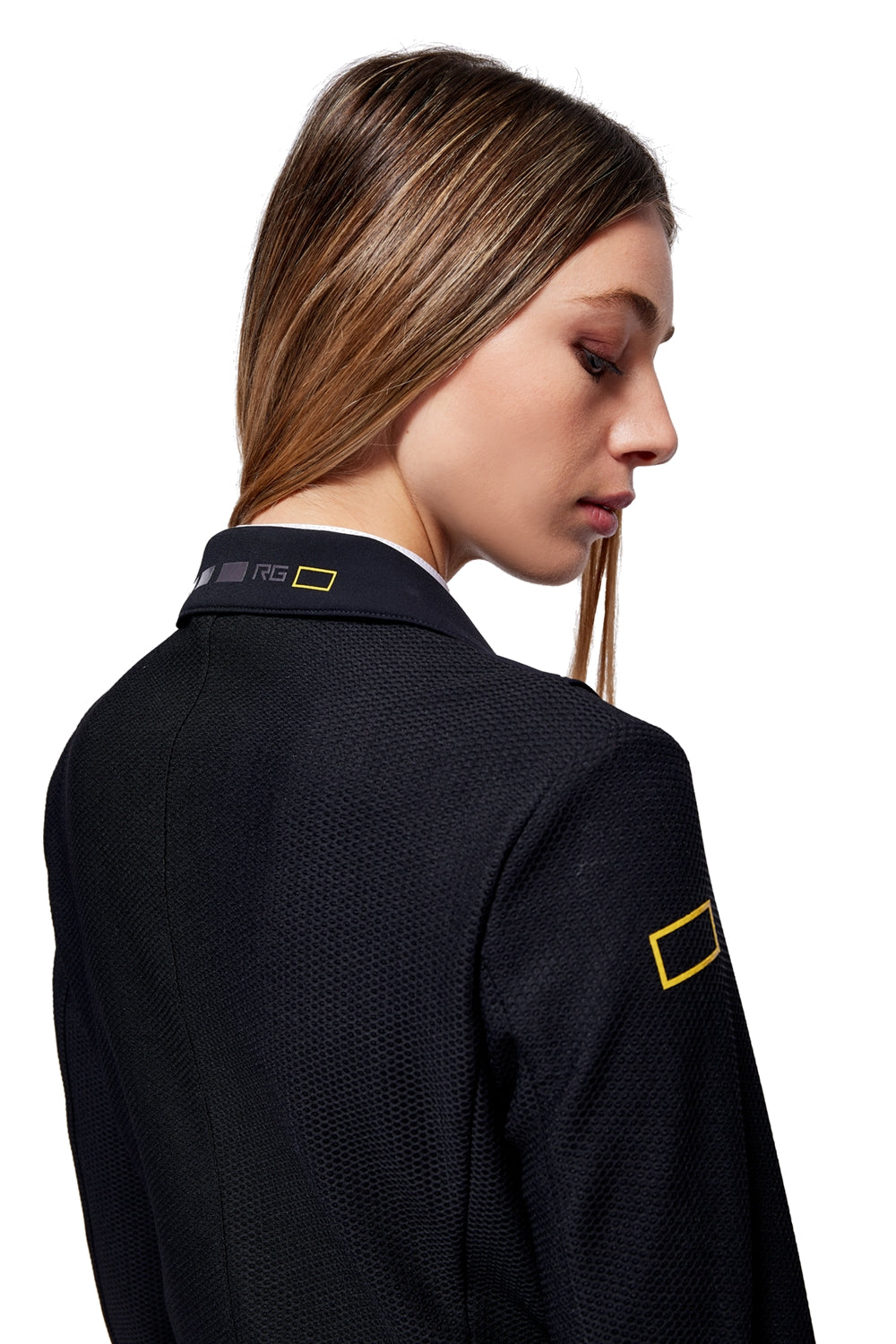 RG Riding Jacket Jersey and Mesh Zip Ladies Black