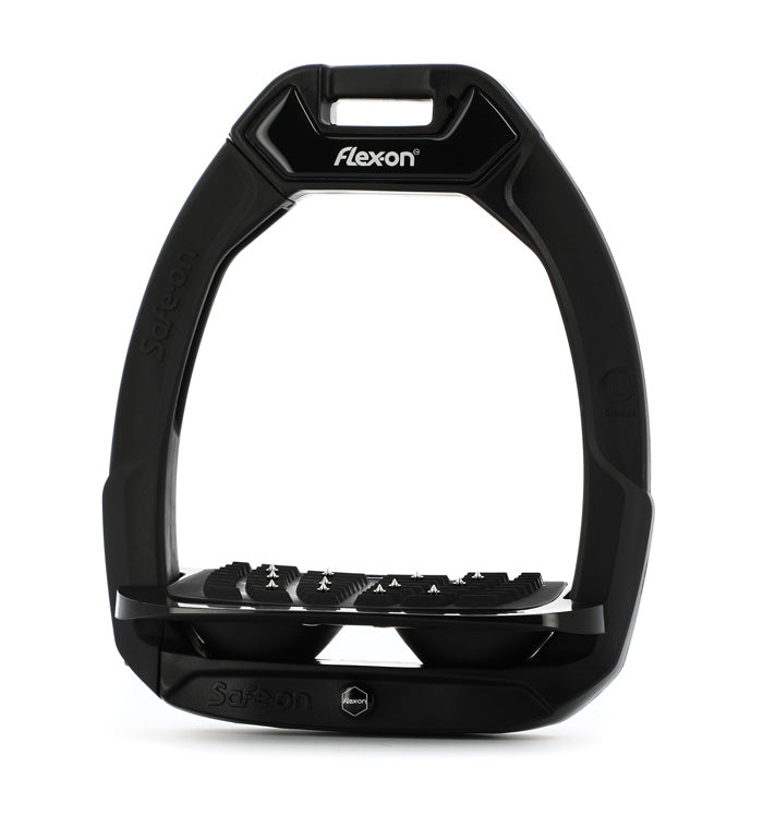 Flex-on Safe On Safety stirrups ultra grip all black
