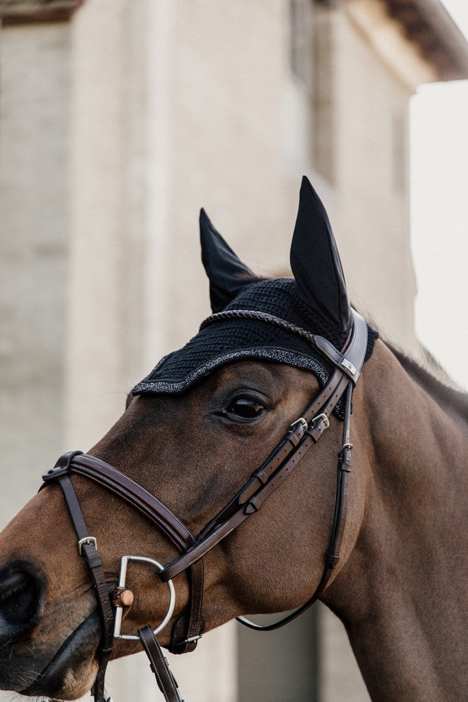 Kentucky Horsewear Vliegenmuts Wellington Glitter Stone Zwart