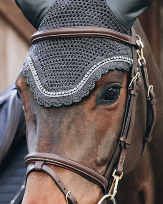 Kentucky Horsewear Fly Veil Wellington Stone & Pearl Grey