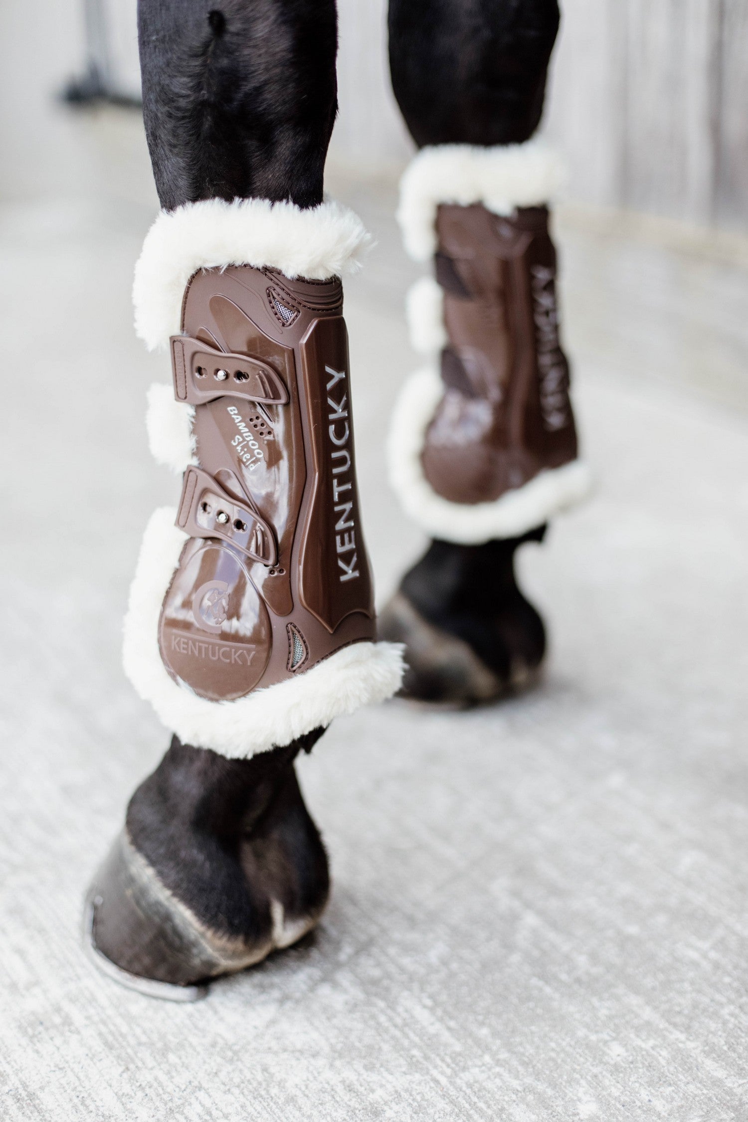 Kentucky Horsewear Peesbeschermers Bamboo Elastic Vegan Sheepskin