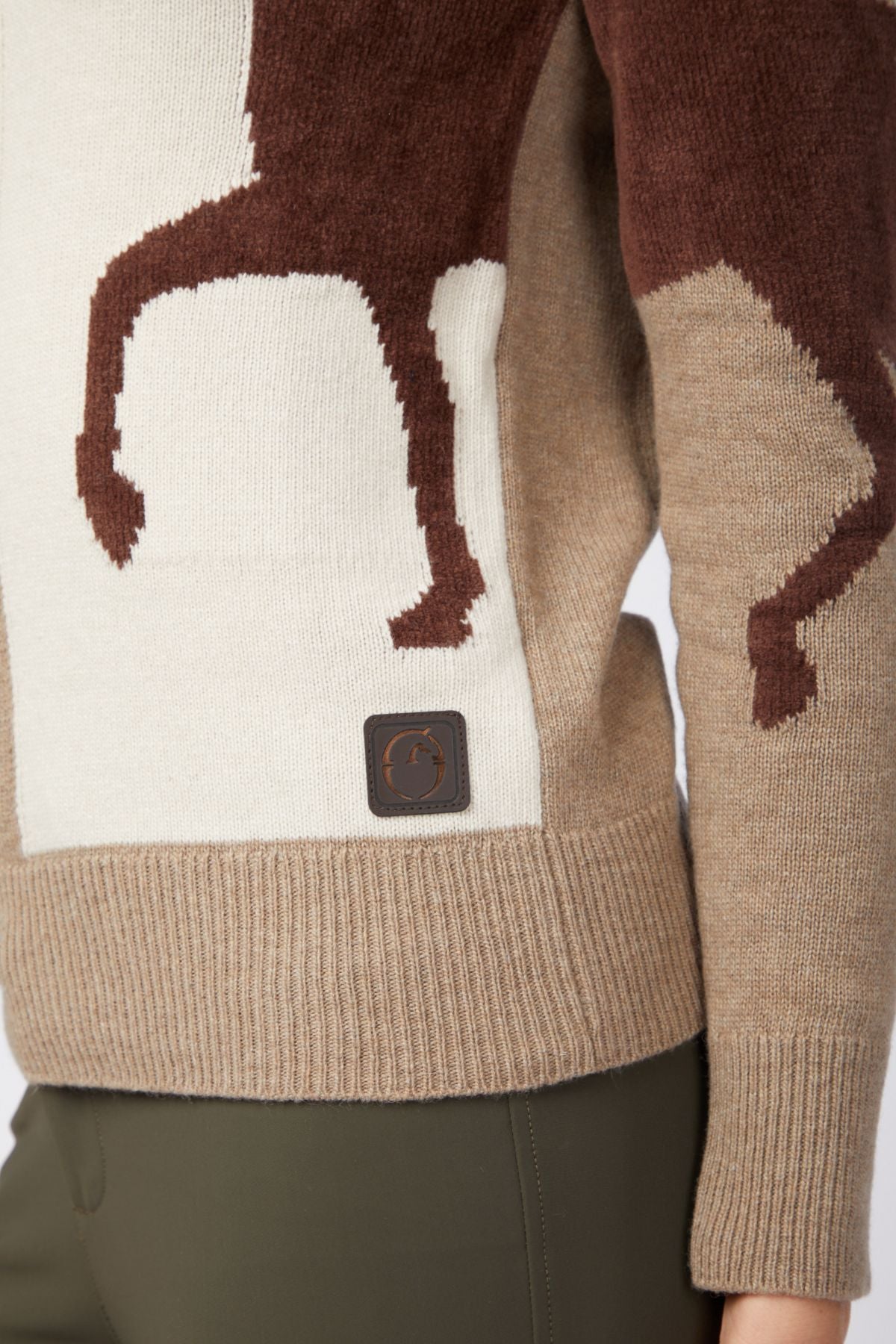Vestrum knitted turtleneck sweater ladies Ixelles Sabbia-Marrone