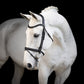 LJ Leathers bridle flash noseband Classic Touch Black