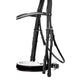 TRUST Aachen Double Bridle Patent noseband white padded Black