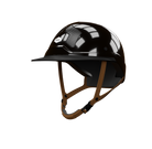 Flex-on Armet Paardrijhelm Star Mixte Zwart Korte Klep Bruine Kinband Zwart