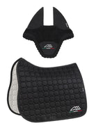 Equiline Set Zadeldek en vliegenmuts Eqflaggy Dressuur Zwart