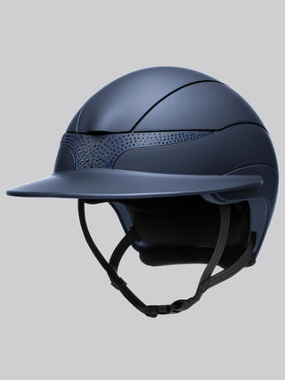 Equiline Horse Riding Helmet Xanto Sun Visor Matt Strass Navy