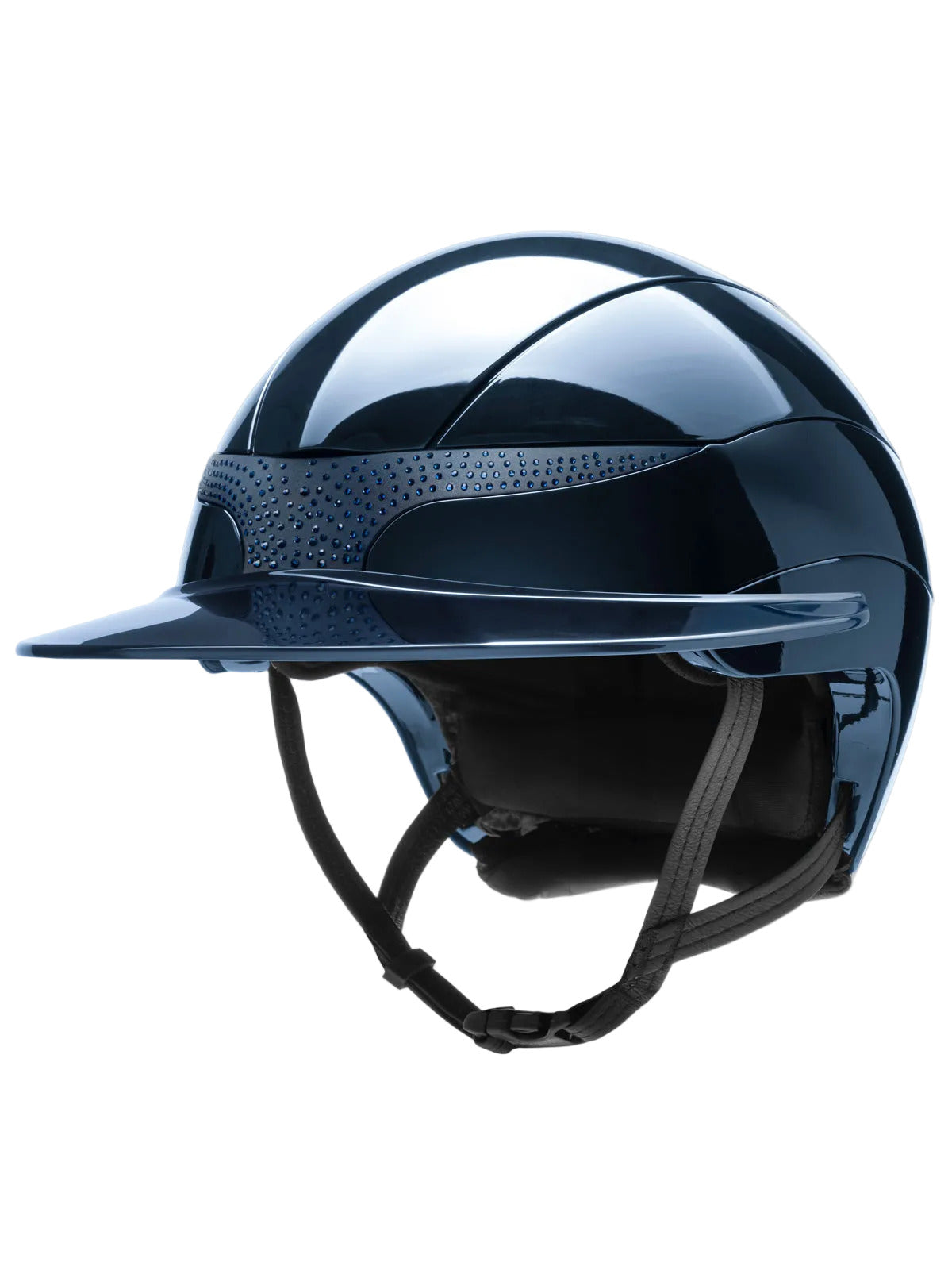 Equiline Paardrijhelm Xanto Sun Visor Gloss Strass Navy