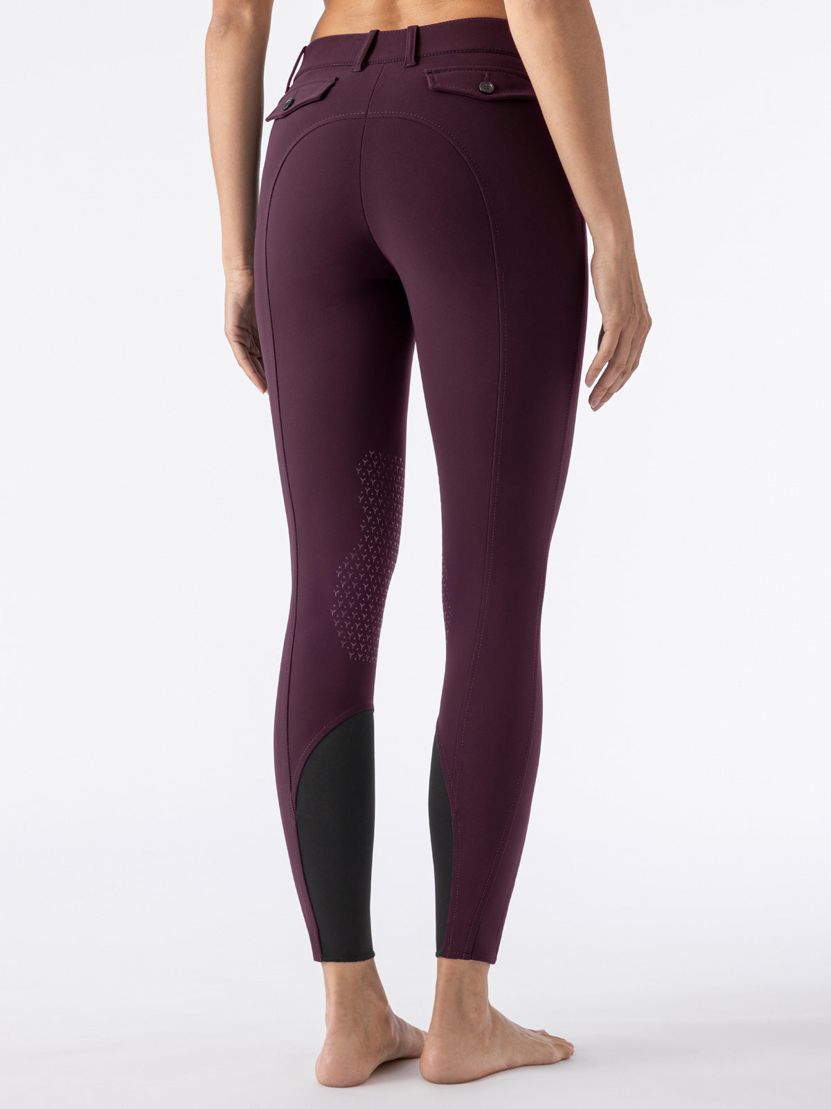 Equiline riding breeches ladies knee grip Atirk Summer Plum
