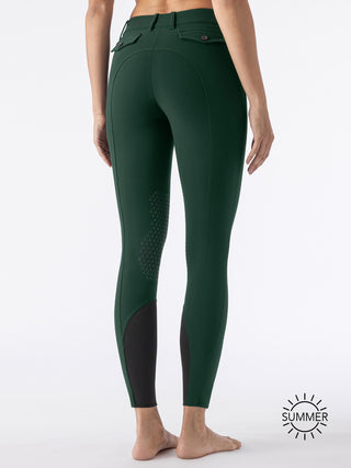 Equiline rijbroek dames knie grip Atirk Summer Verde