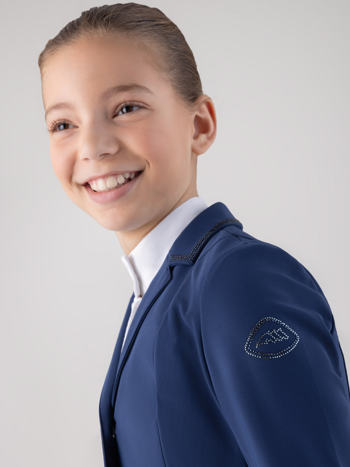 Equiline Competition Jacket Girls Ciac Navy