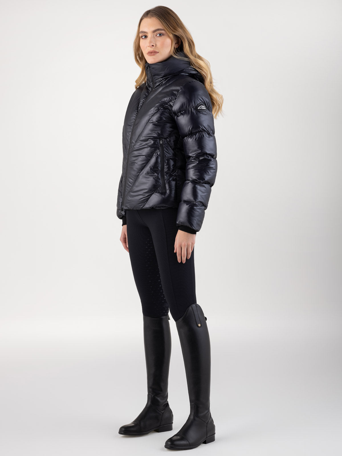 Equiline Quilted Jacket Women Coolbomb Glossy Black