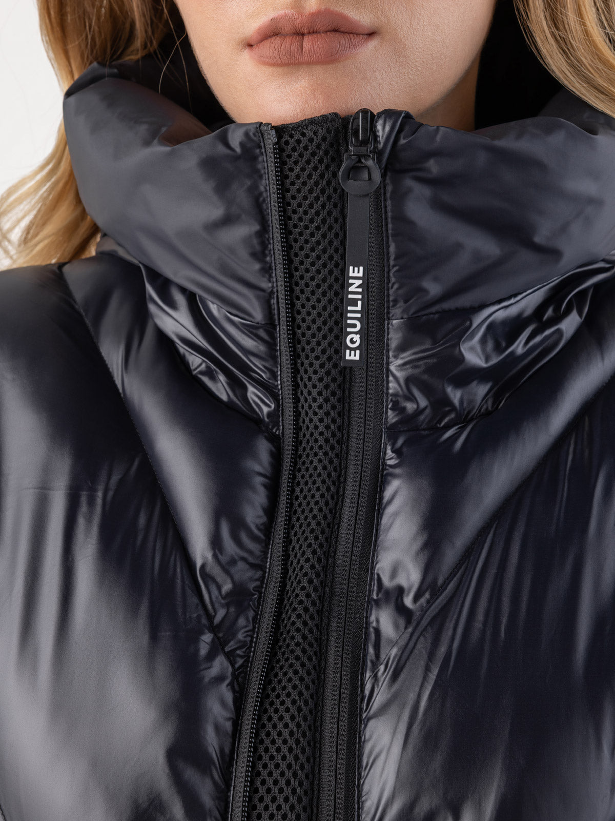 Equiline Quilted Jacket Women Coolbomb Glossy Black
