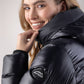 Equiline Quilted Jacket Women Coolbomb Glossy Black