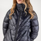 Equiline Quilted Jacket Women Coolbomb Glossy Black