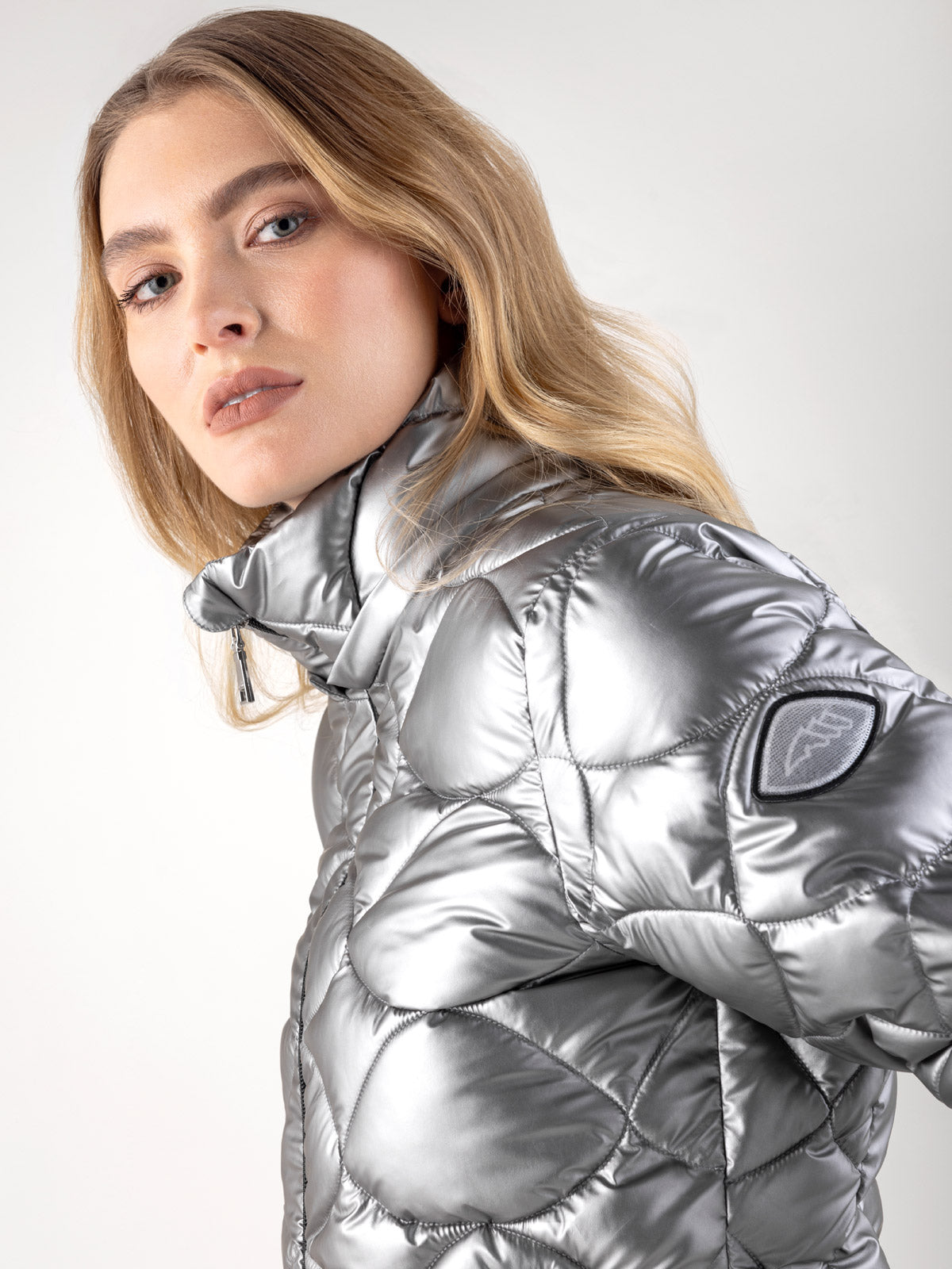 Equiline Gewatteerde Jas Dames Gasic Argento