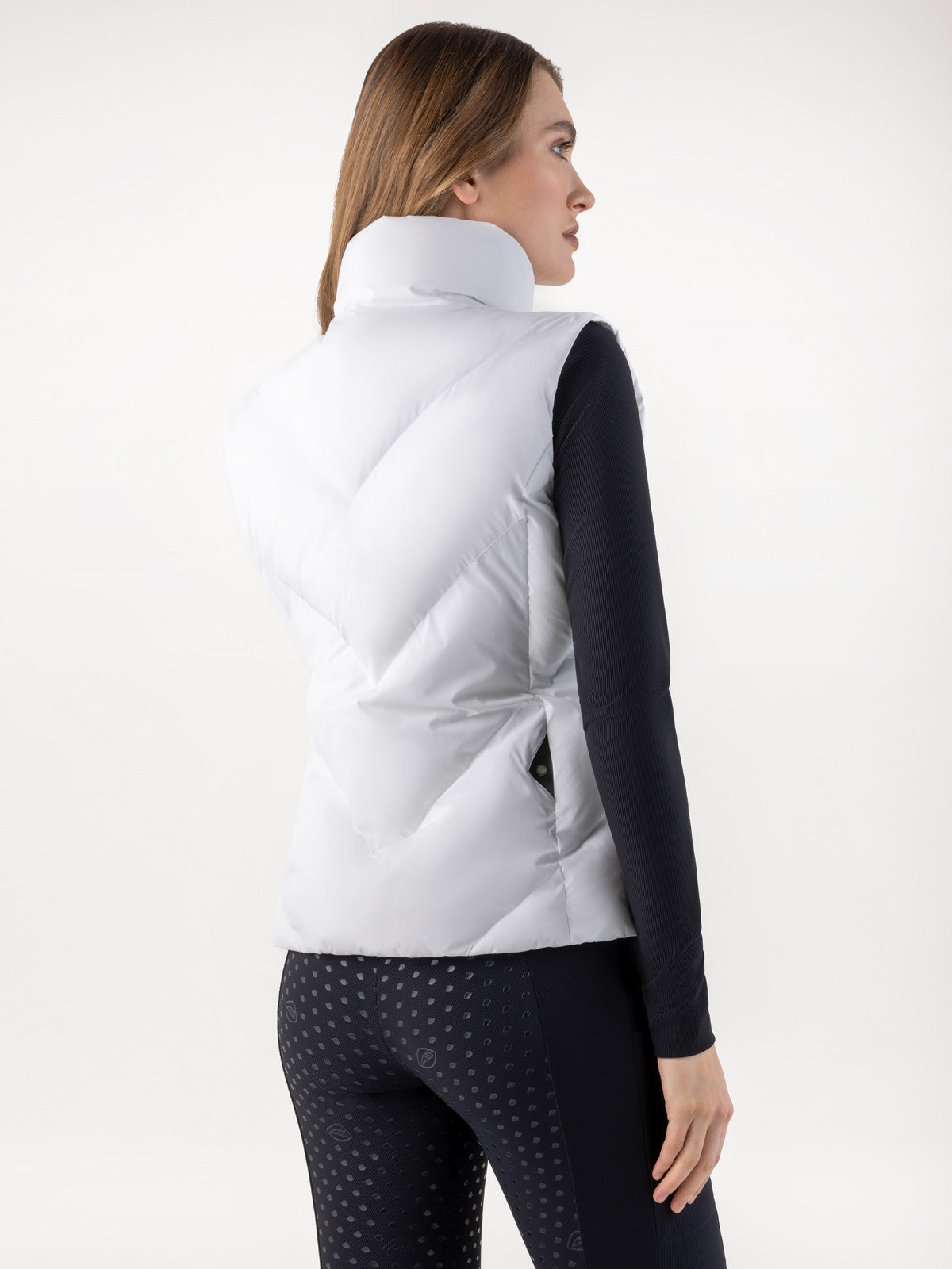Equiline Quilted Vest Women Cilet White
