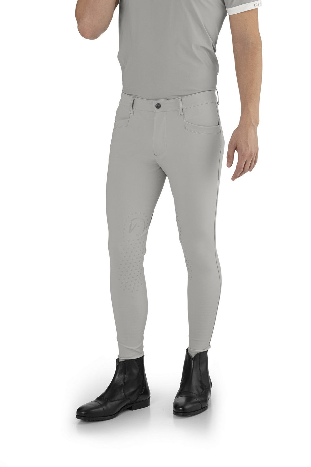 EGO7 Jumping EJ riding breeches men knee grip Ice Grey