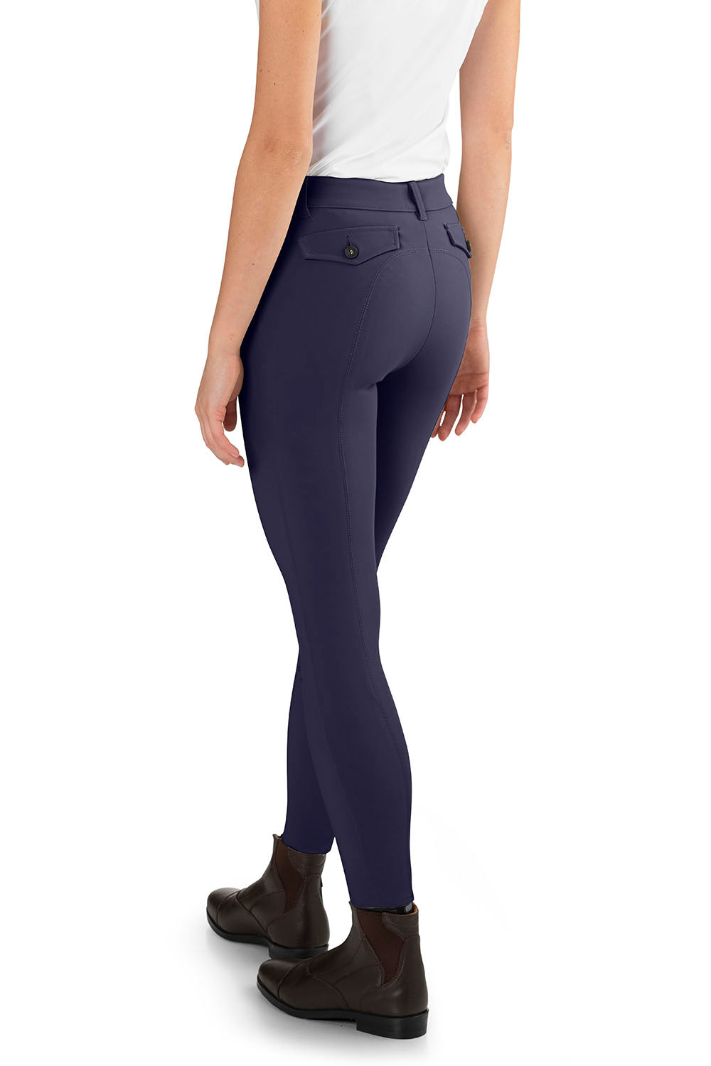 Ego7 Jumping PT Breech Rijbroek Knie Grip Dames Navy