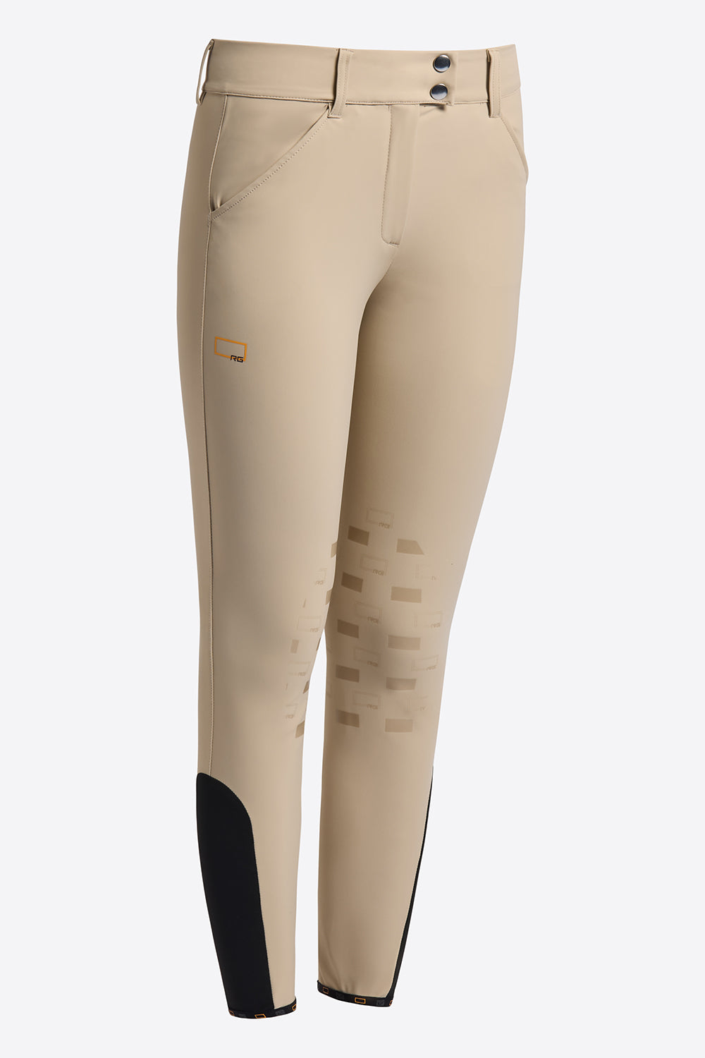 RG Riding Breeches Knee Grip Ladies with High Waist Beige