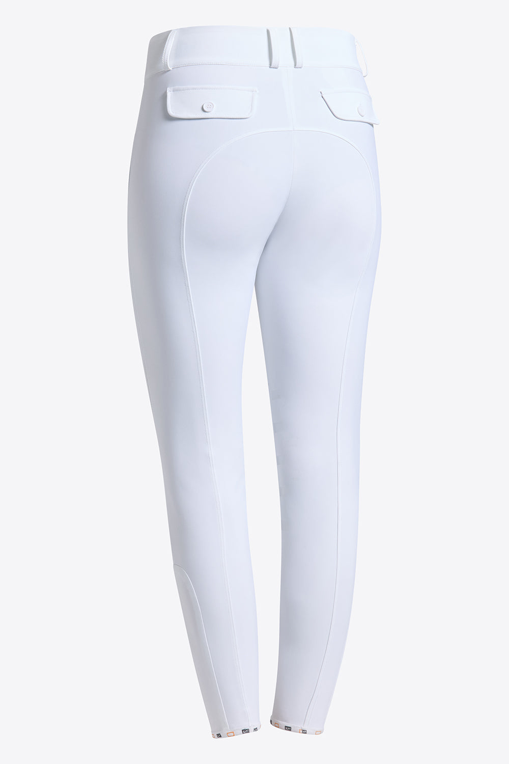 RG Riding Breeches Knee Grip Ladies with High Waist Pocket White