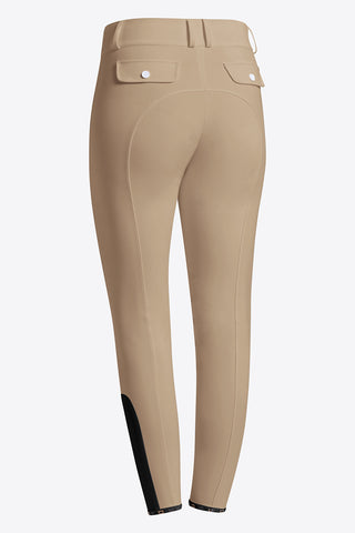 RG Riding Breeches Knee Grip Ladies with High Waist Pocket Beige