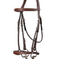 TRUST bridle Barcelona drop noseband silver buckles Brown