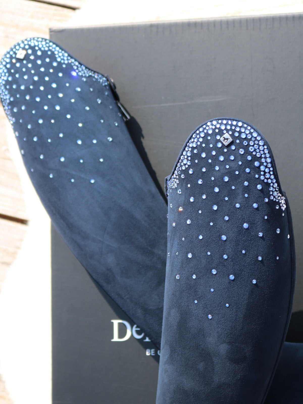 De Niro paardrijlaarzen Bellini Camoscio Blue